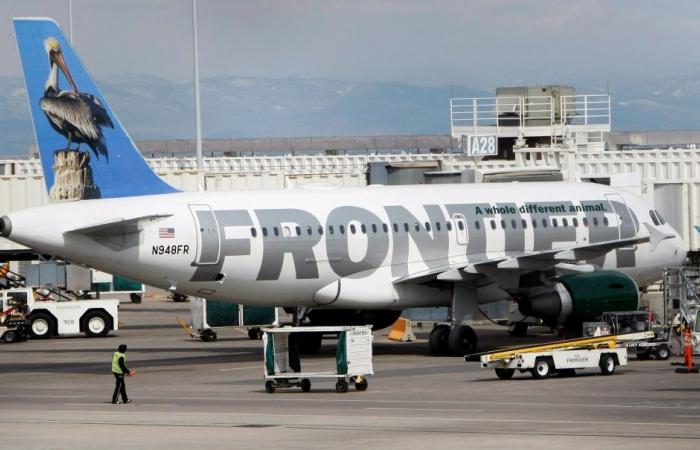 Frontier plane kills trespasser on Denver runway, 12 injured in evacuation after engine fire