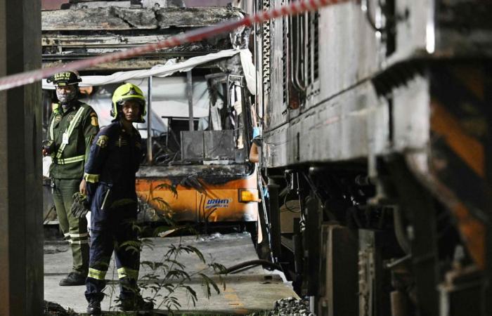 Thai authorities charge bus and train drivers after deadly level crossing collision in Bangkok