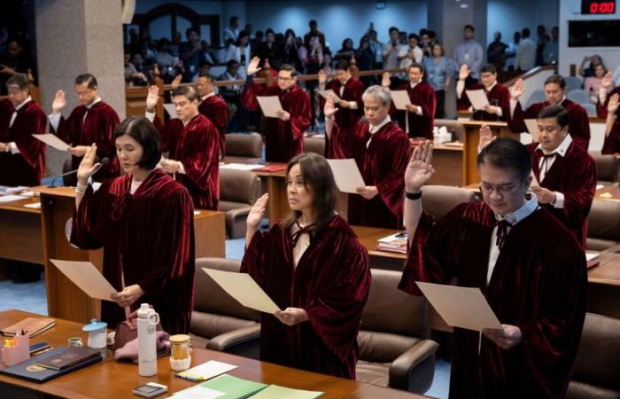Philippine senators sworn in as judges for VP Sara Duterte’s impeachment trial