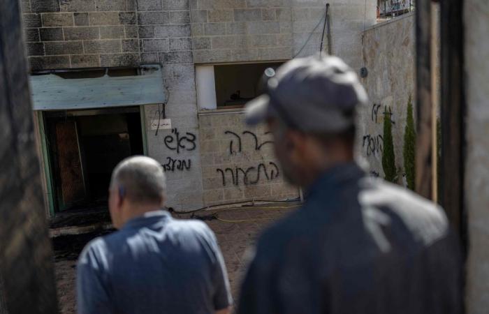 West Bank mosque set ablaze amid surge in Israeli settler violence