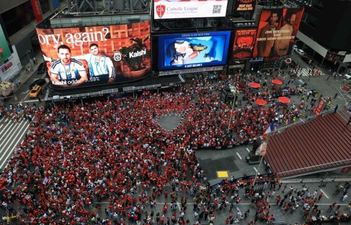 Times Square becomes global World Cup meeting point as fans bring football fever to New York