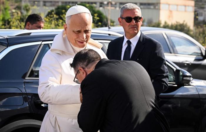Pope defends migrants at Mediterranean island frontier