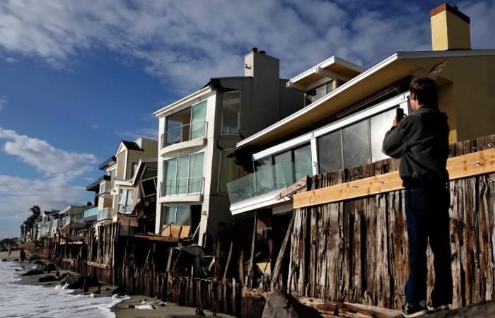 ‘Devastating’ waves leave California beach homes on brink of collapse