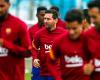Messi back in full training with Barca