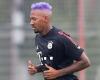 Jerome Boateng sports purple hair colour as Bayern Munich train for new season - in pictures