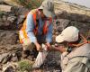 In pictures … a geological team identifies gold ore sites in...