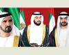 Khalifa, Mohammed bin Rashid, Mohammed bin Zayed and the rulers congratulate...