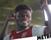 New arrival at Arsenal Thomas Partey meets Ian Wright and Pierre-Emerick...