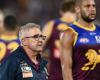 Brisbane Lions coach Chris Fagan praised after a press conference following...