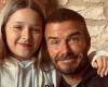 The picture of David Beckham kissing the 9-year-old daughter on the...