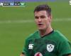 Irish captain Johnny Sexton drops with a very bad reaction to...
