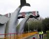 Runaway subway saved by whale tail sculpture in the Netherlands –...