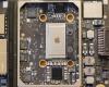 a first disassembly of the Mac mini reveals the M1 chip