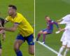 Cadiz 2-1 Barcelona: Barcelona fans furious: Why is this a penalty for Ramos and not for Lenglet?
