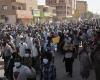 A demonstration near the presidential palace in Khartoum to demand civilian...