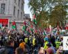 Demonstration in support of Palestinians in Gaza held in London