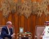 Saudi crown prince meets with Prince Albert of Monaco in Riyadh