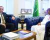 Minister receives ambassador of Ukraine in Riyadh