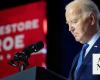 Biden’s abortion attack on Trump disrupted by Gaza protests