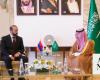 Saudi FM receives Armenian counterpart in Riyadh