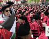 Group of graduates walk out of Harvard commencement chanting ‘Free, free Palestine’