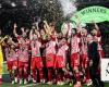 Celebrations in Greece as Olympiakos beat Fiorentina 1-0 for first European title