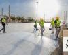 Namira Mosque walkways cooled with white coating 