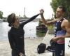 French sports minister takes a dip in the Seine ahead of Paris Olympics