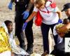 Exhausted migrants arrive on beach in Spain’s Canaries