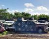 Seized Mexican cartel 'monster trucks' destroyed