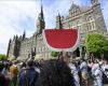 Pro-Palestinian protesters rally at Georgetown University, call for divestment from Israel