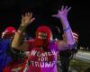 Dancing Trump supporters revel in victory speech, with Democrats despondent