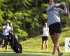 Caitlin Clark steps off the court and onto the fairway to play in an LPGA pro-am