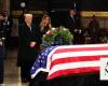 President-elect Donald Trump visits Jimmy Carter’s casket in Capitol Rotunda after criticizing him