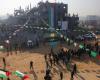 Palestinians gather in Khan Yunis for historic handover of Israeli hostages