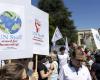 Almost 500 staff protest against UN budget cuts as US scales back humanitarian funds