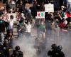 More scuffles in Los Angeles as soldiers sent by Trump fan out