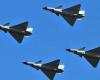 China sends dozens of planes across central line in Taiwan Strait