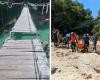 Two Austrian tourists die after suspension bridge collapses at Indonesian waterfall