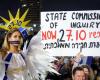 Three days before Israel votes, thousands take to the streets against Netanyahu